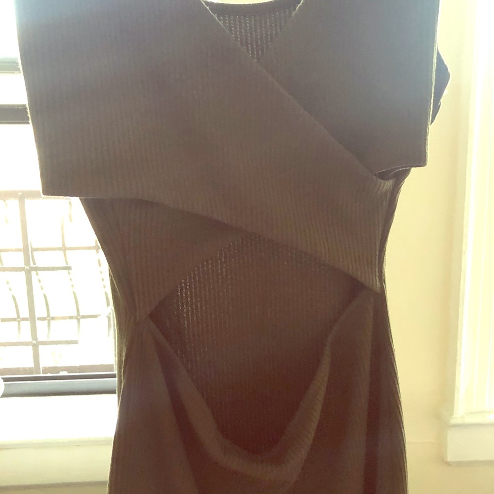 Hunter green bodycon ribbed dress